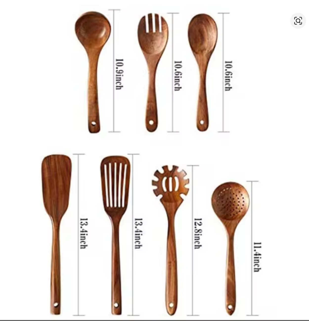 Teakholz Servier-Set