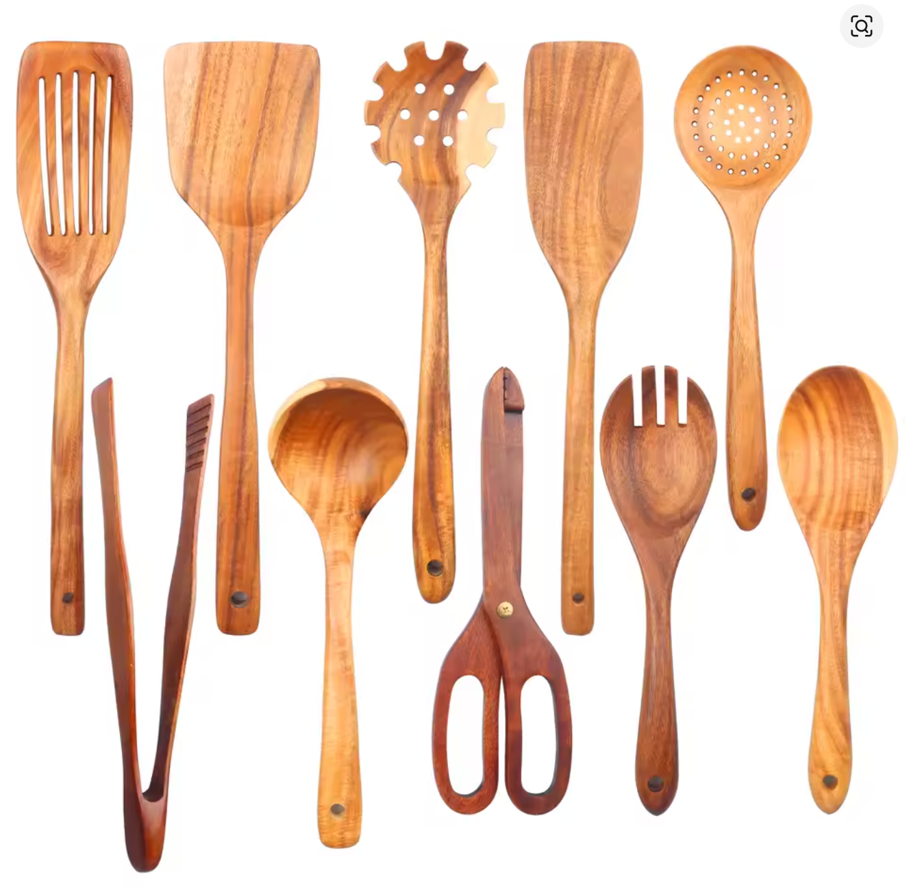 Teakholz Servier-Set